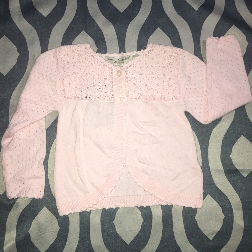 WENDY BELLISSIMO Pink Cardigan Size 12 Months